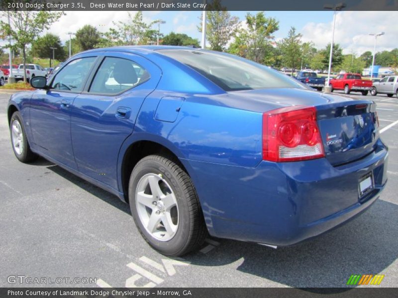 Deep Water Blue Pearl / Dark Slate Gray 2010 Dodge Charger 3.5L