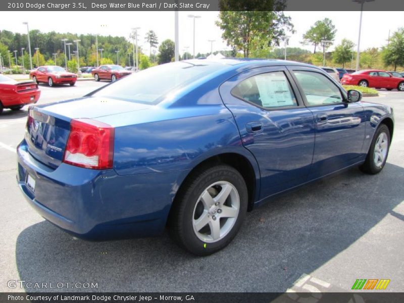 Deep Water Blue Pearl / Dark Slate Gray 2010 Dodge Charger 3.5L