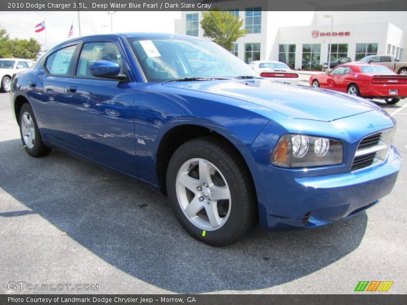 Deep Water Blue Pearl / Dark Slate Gray 2010 Dodge Charger 3.5L