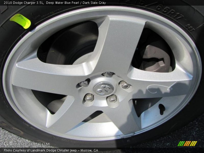 Deep Water Blue Pearl / Dark Slate Gray 2010 Dodge Charger 3.5L