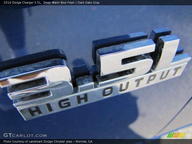 Deep Water Blue Pearl / Dark Slate Gray 2010 Dodge Charger 3.5L