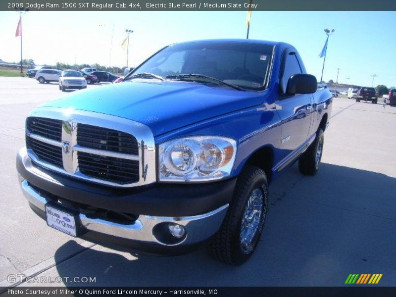 Electric Blue Pearl / Medium Slate Gray 2008 Dodge Ram 1500 SXT Regular Cab 4x4