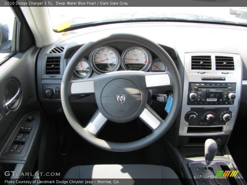 Deep Water Blue Pearl / Dark Slate Gray 2010 Dodge Charger 3.5L