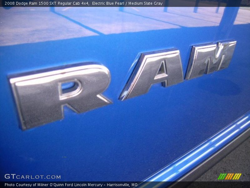 Electric Blue Pearl / Medium Slate Gray 2008 Dodge Ram 1500 SXT Regular Cab 4x4