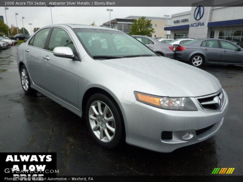 Alabaster Silver Metallic / Ebony Black 2006 Acura TSX Sedan