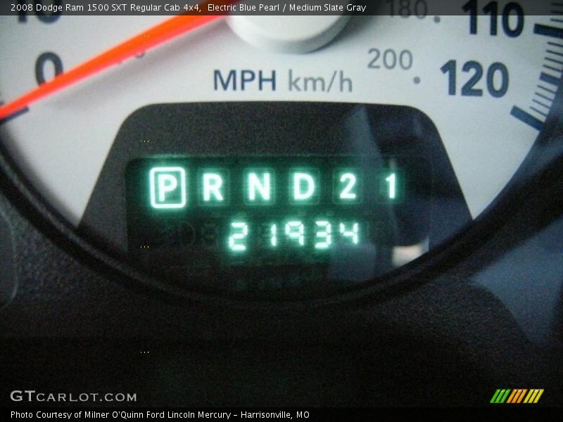 Electric Blue Pearl / Medium Slate Gray 2008 Dodge Ram 1500 SXT Regular Cab 4x4