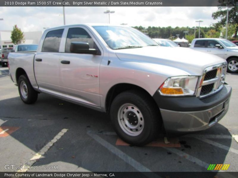 Bright Silver Metallic / Dark Slate/Medium Graystone 2010 Dodge Ram 1500 ST Crew Cab