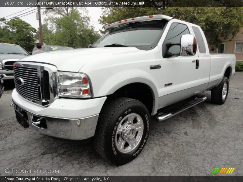 Oxford White / Medium Flint 2007 Ford F350 Super Duty Lariat SuperCab 4x4