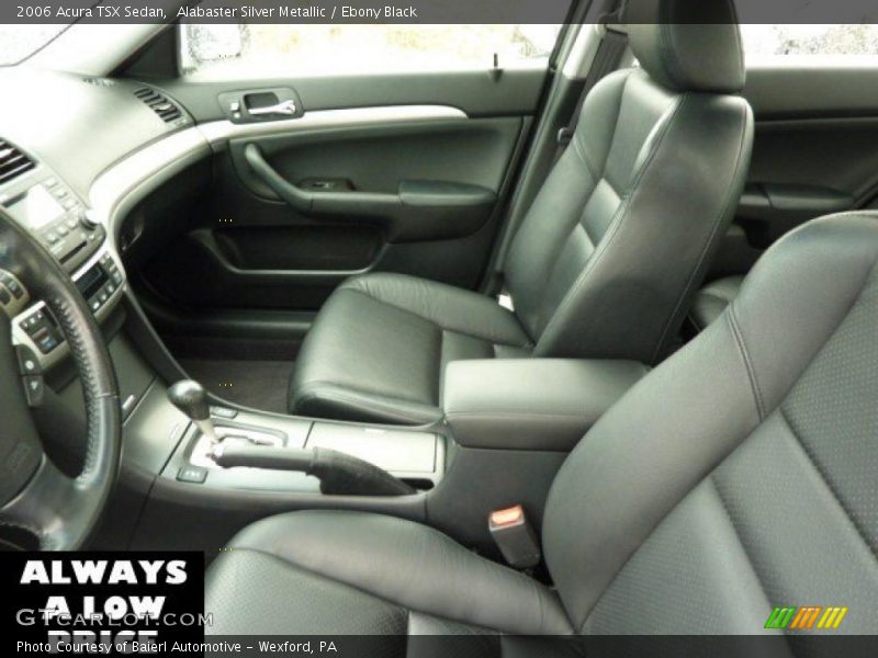 Alabaster Silver Metallic / Ebony Black 2006 Acura TSX Sedan
