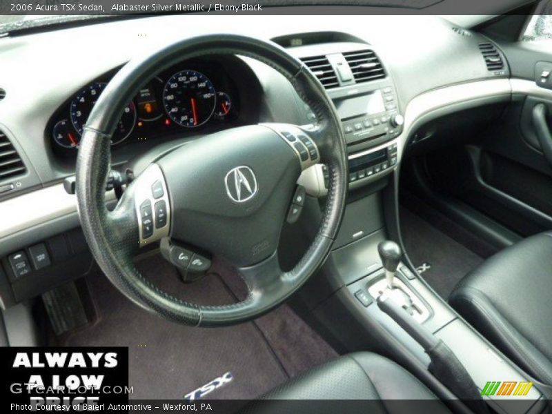 Alabaster Silver Metallic / Ebony Black 2006 Acura TSX Sedan