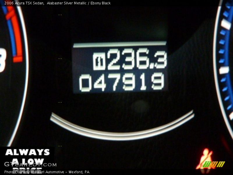 Alabaster Silver Metallic / Ebony Black 2006 Acura TSX Sedan