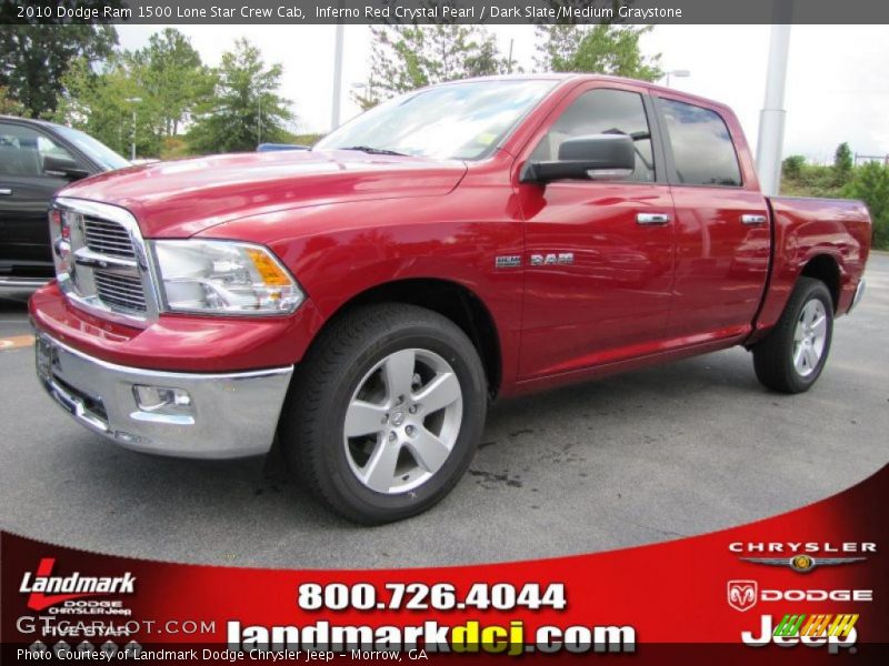 Inferno Red Crystal Pearl / Dark Slate/Medium Graystone 2010 Dodge Ram 1500 Lone Star Crew Cab