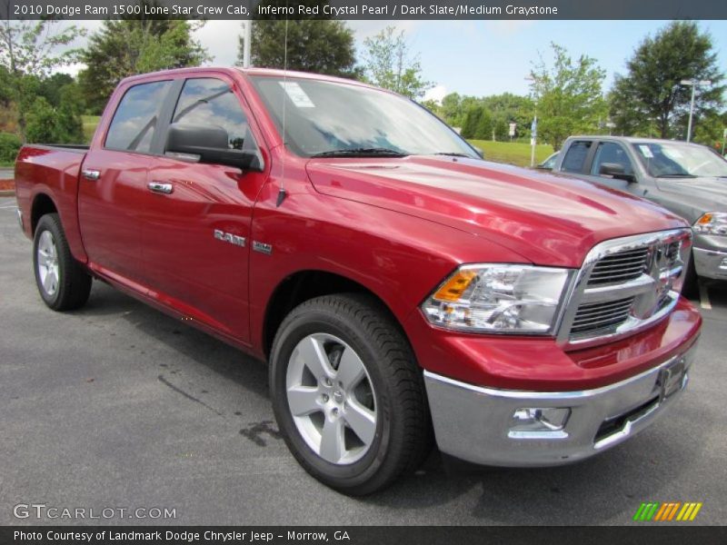 Inferno Red Crystal Pearl / Dark Slate/Medium Graystone 2010 Dodge Ram 1500 Lone Star Crew Cab