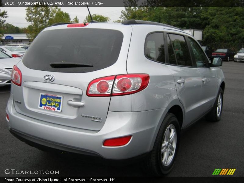 Radiant Silver / Gray 2010 Hyundai Santa Fe GLS 4WD