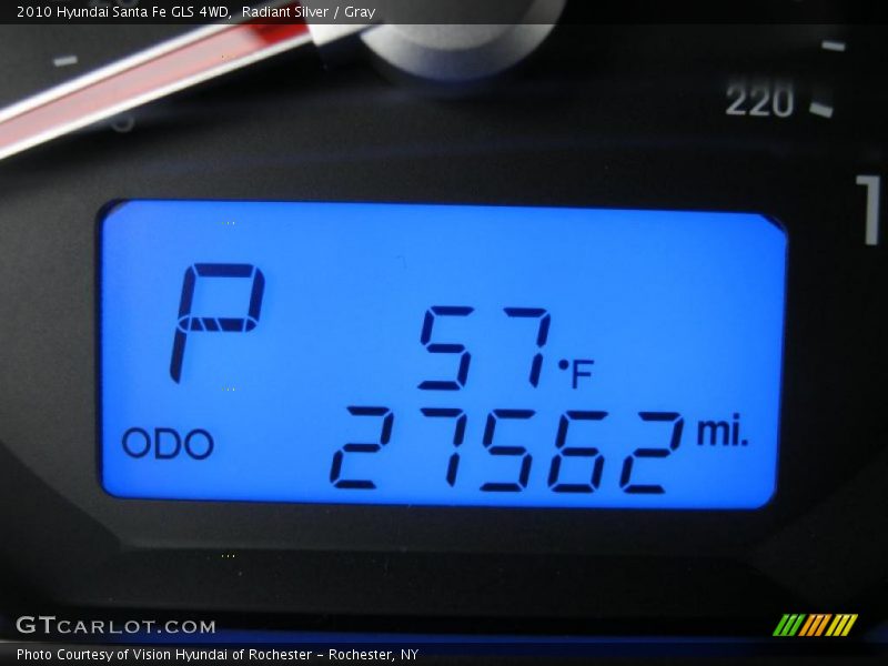 Radiant Silver / Gray 2010 Hyundai Santa Fe GLS 4WD