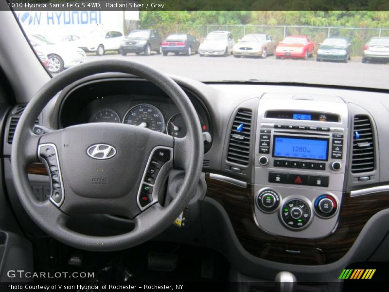Radiant Silver / Gray 2010 Hyundai Santa Fe GLS 4WD