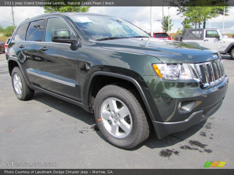 Natural Green Pearl / Black 2011 Jeep Grand Cherokee Laredo