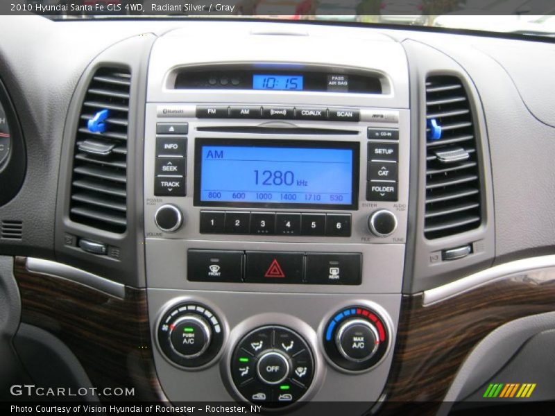 Radiant Silver / Gray 2010 Hyundai Santa Fe GLS 4WD