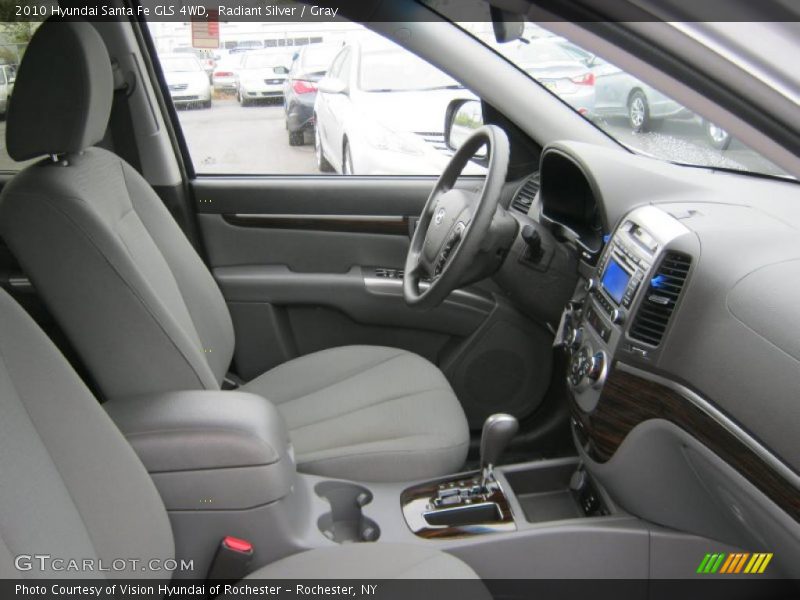 Radiant Silver / Gray 2010 Hyundai Santa Fe GLS 4WD