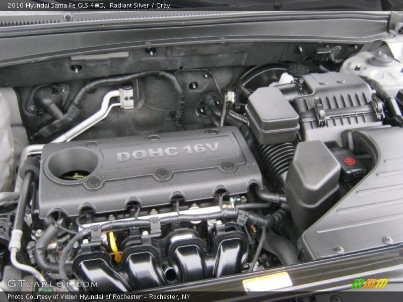 Radiant Silver / Gray 2010 Hyundai Santa Fe GLS 4WD