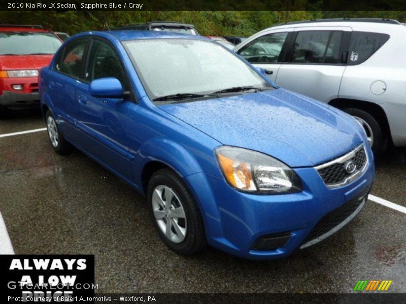 Sapphire Blue / Gray 2010 Kia Rio LX Sedan