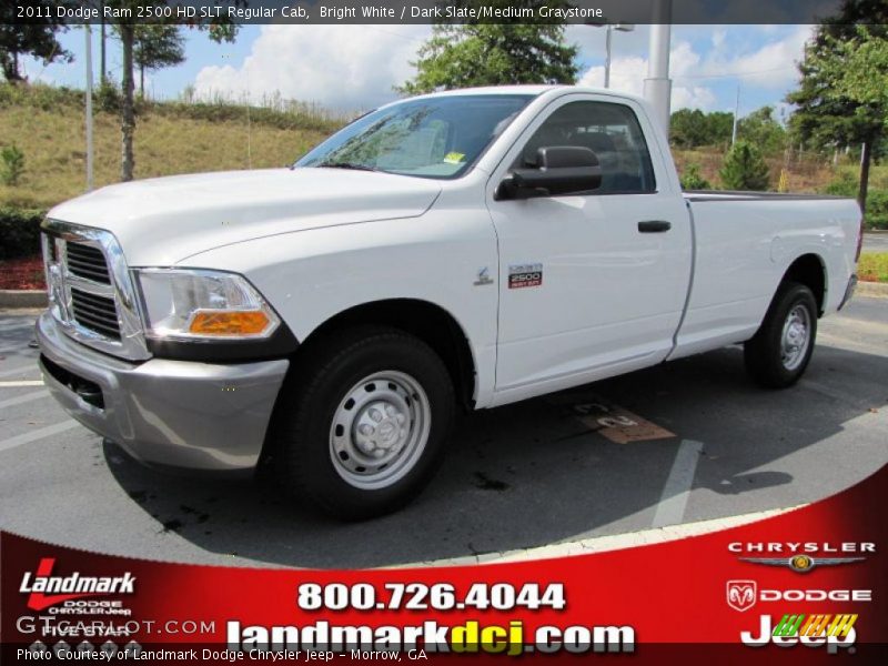 Bright White / Dark Slate/Medium Graystone 2011 Dodge Ram 2500 HD SLT Regular Cab
