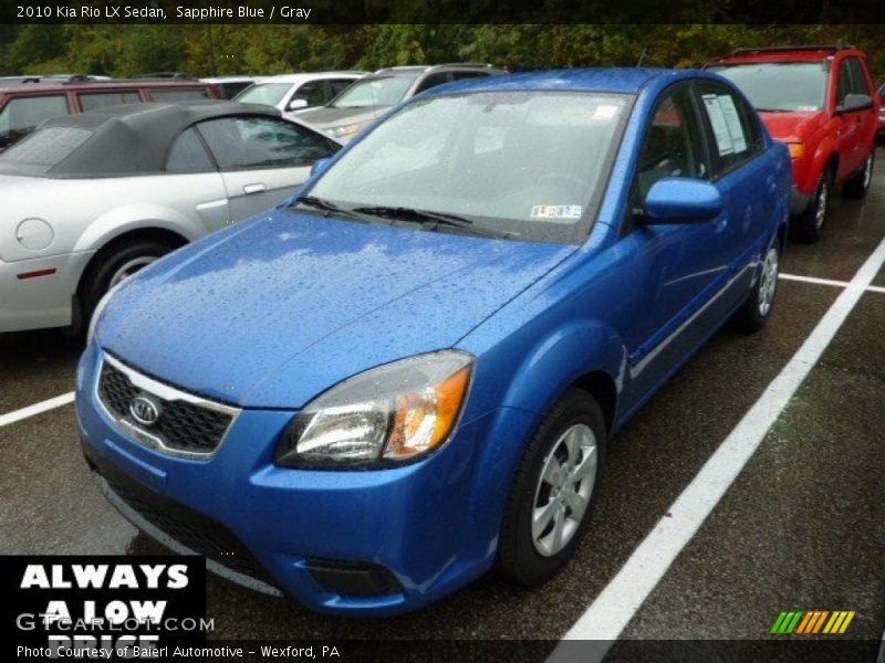 Sapphire Blue / Gray 2010 Kia Rio LX Sedan