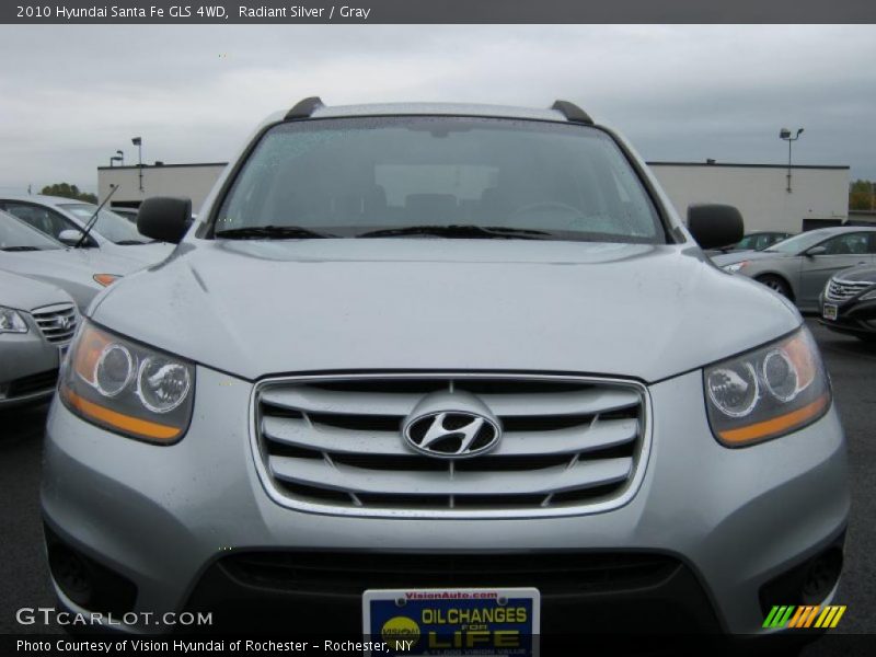 Radiant Silver / Gray 2010 Hyundai Santa Fe GLS 4WD