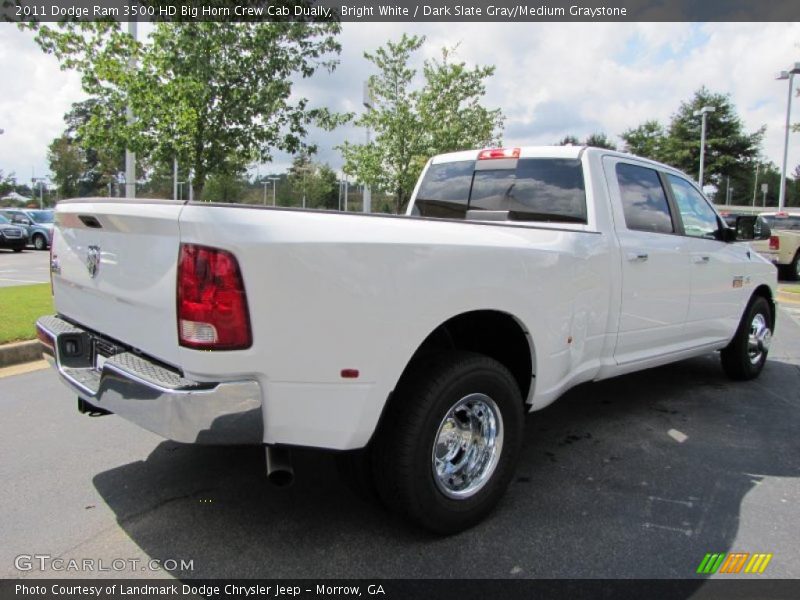 Bright White / Dark Slate Gray/Medium Graystone 2011 Dodge Ram 3500 HD Big Horn Crew Cab Dually