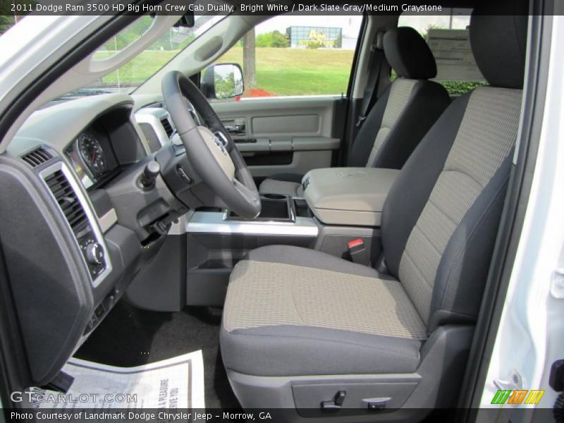 Bright White / Dark Slate Gray/Medium Graystone 2011 Dodge Ram 3500 HD Big Horn Crew Cab Dually