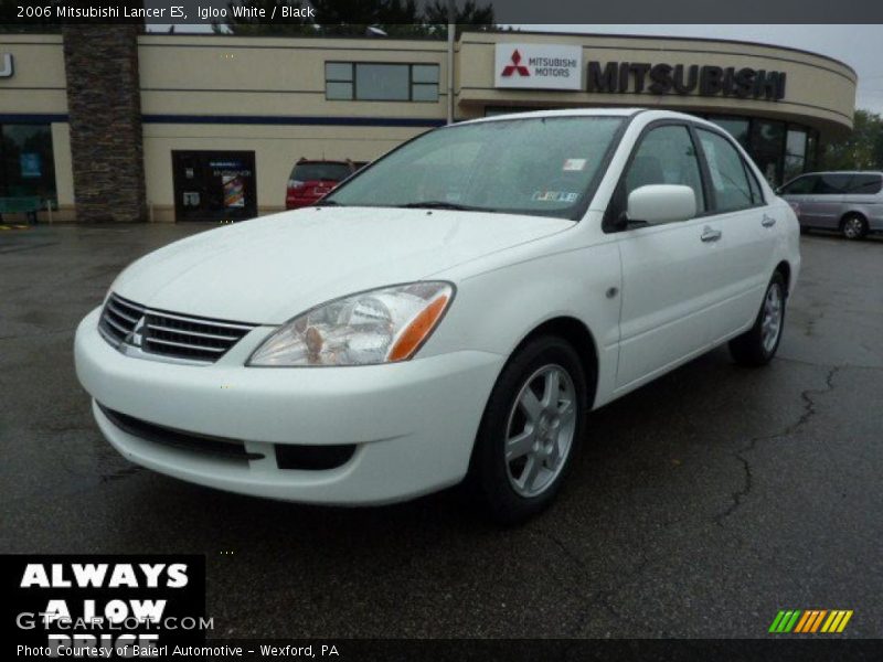 Igloo White / Black 2006 Mitsubishi Lancer ES