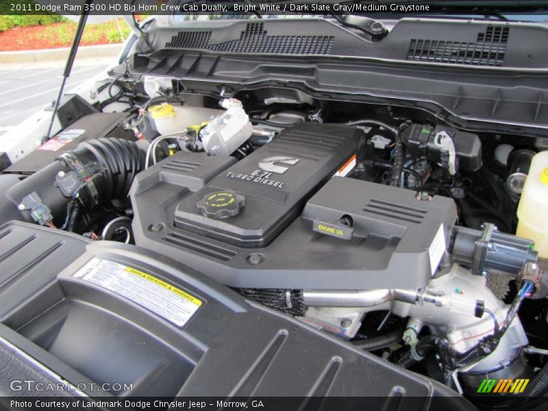 Bright White / Dark Slate Gray/Medium Graystone 2011 Dodge Ram 3500 HD Big Horn Crew Cab Dually