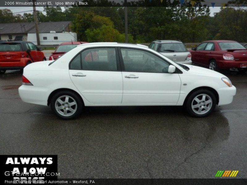 Igloo White / Black 2006 Mitsubishi Lancer ES