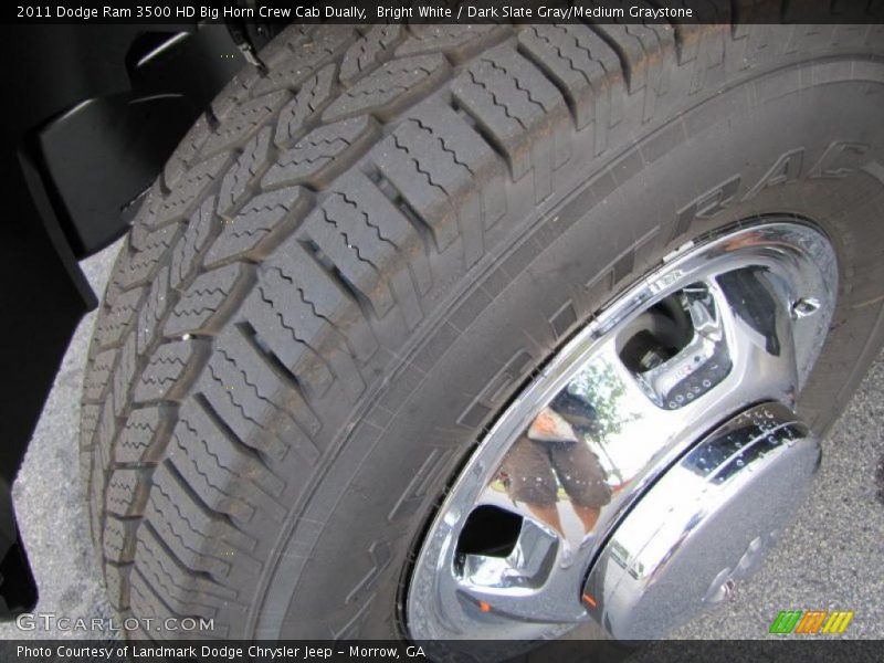 Bright White / Dark Slate Gray/Medium Graystone 2011 Dodge Ram 3500 HD Big Horn Crew Cab Dually