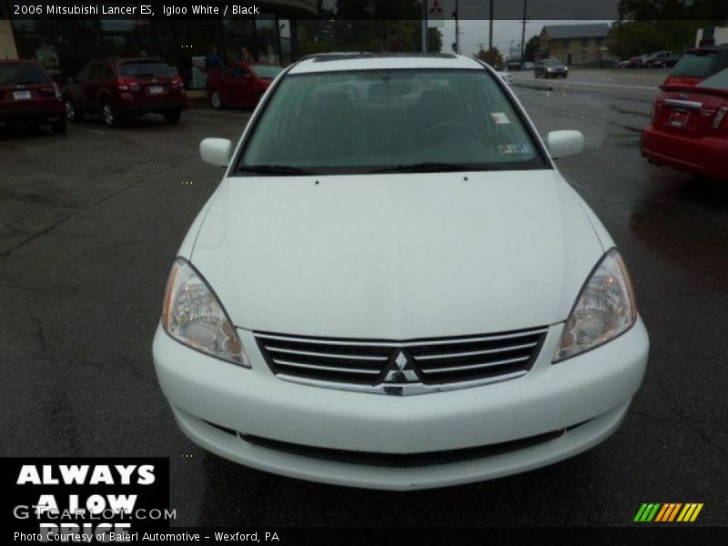 Igloo White / Black 2006 Mitsubishi Lancer ES