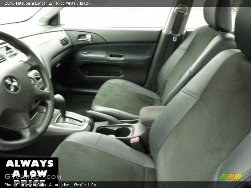 Igloo White / Black 2006 Mitsubishi Lancer ES