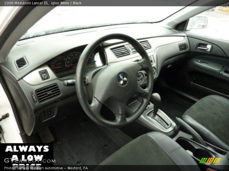 Igloo White / Black 2006 Mitsubishi Lancer ES