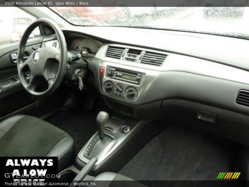 Igloo White / Black 2006 Mitsubishi Lancer ES
