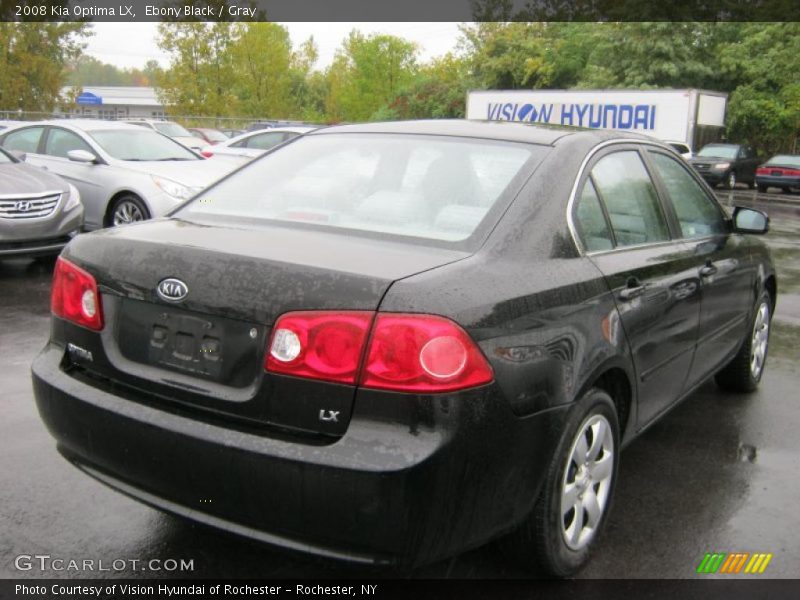Ebony Black / Gray 2008 Kia Optima LX