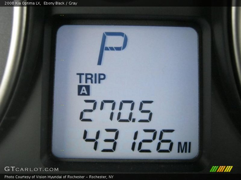 Ebony Black / Gray 2008 Kia Optima LX