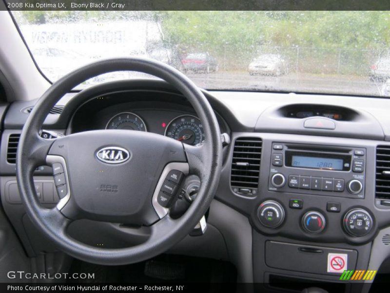 Ebony Black / Gray 2008 Kia Optima LX