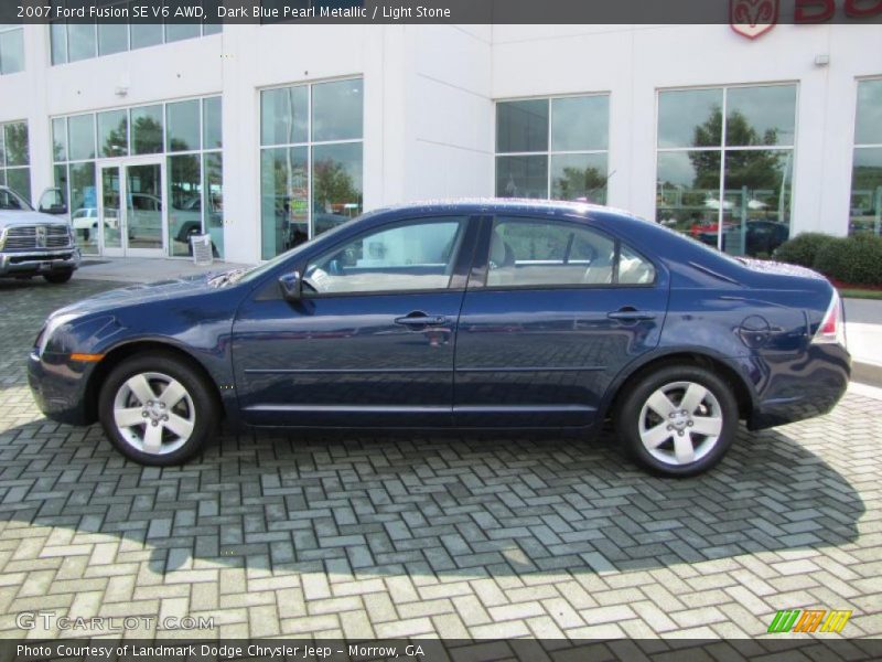 Dark Blue Pearl Metallic / Light Stone 2007 Ford Fusion SE V6 AWD