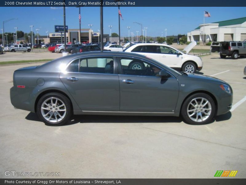 Dark Gray Metallic / Ebony/Brick Red 2008 Chevrolet Malibu LTZ Sedan