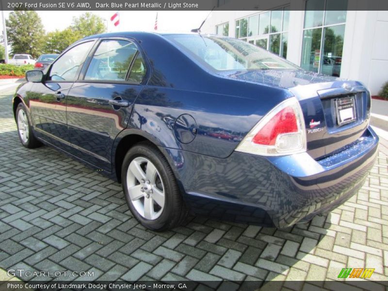 Dark Blue Pearl Metallic / Light Stone 2007 Ford Fusion SE V6 AWD