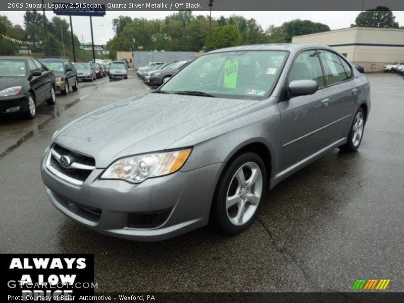 Quartz Silver Metallic / Off Black 2009 Subaru Legacy 2.5i Sedan