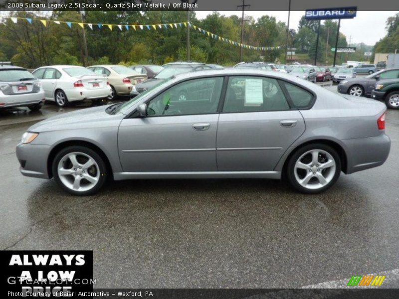 Quartz Silver Metallic / Off Black 2009 Subaru Legacy 2.5i Sedan