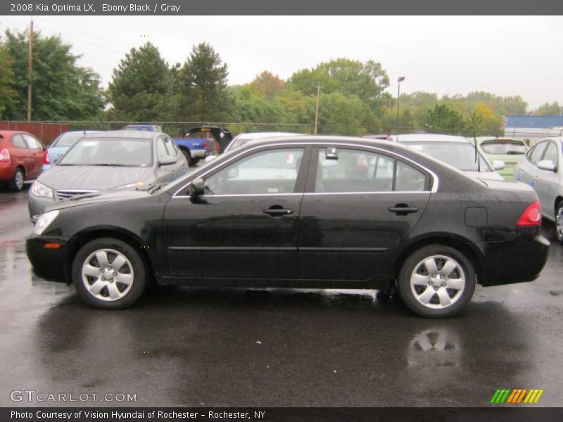 Ebony Black / Gray 2008 Kia Optima LX