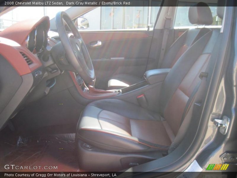 Dark Gray Metallic / Ebony/Brick Red 2008 Chevrolet Malibu LTZ Sedan