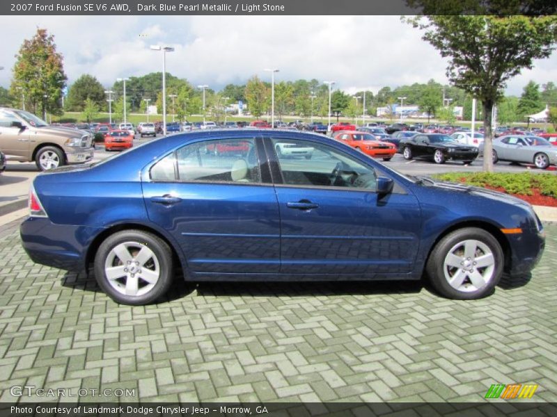 Dark Blue Pearl Metallic / Light Stone 2007 Ford Fusion SE V6 AWD