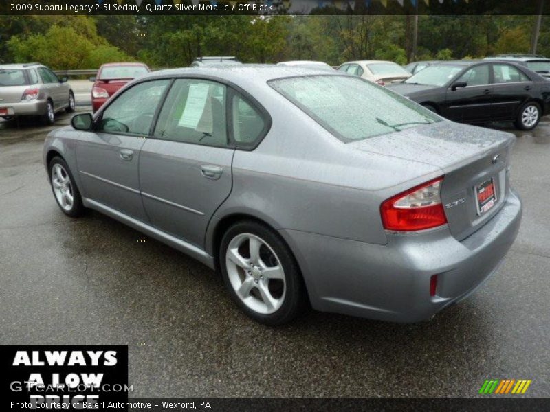 Quartz Silver Metallic / Off Black 2009 Subaru Legacy 2.5i Sedan